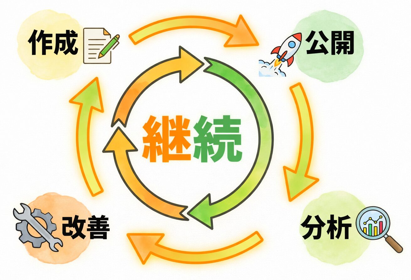 SEO成功のサイクル図