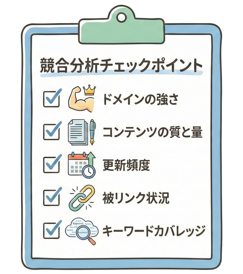 競合分析のチェックポイント