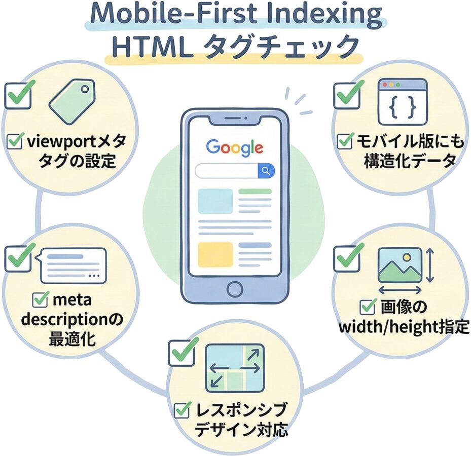 モバイルファーストインデックスにおける重要なHTMLタグ設定のチェックリスト